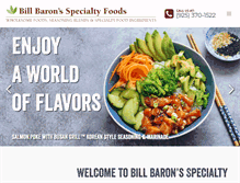 Tablet Screenshot of baronsspecialtyfoods.com